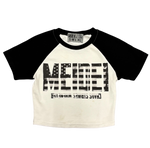 Black & White Star Spangled MEIDEI Crop Top