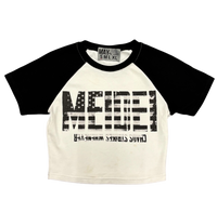 Black & White Star Spangled MEIDEI Crop Top