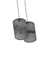 Stainless Steel “Mayday Awaits”  Dog Tags